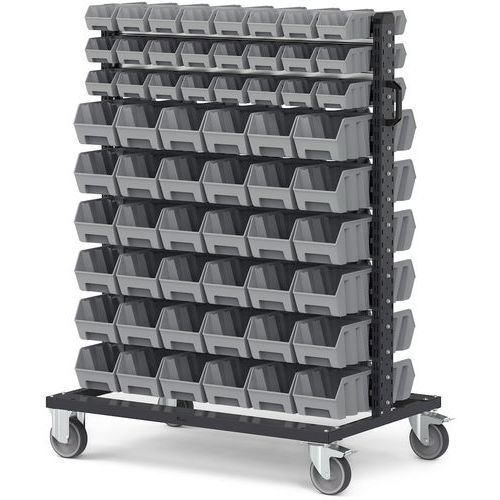 Carrello Picking box Air - 1067x668x1357 - Grigio - 120 contenitori,