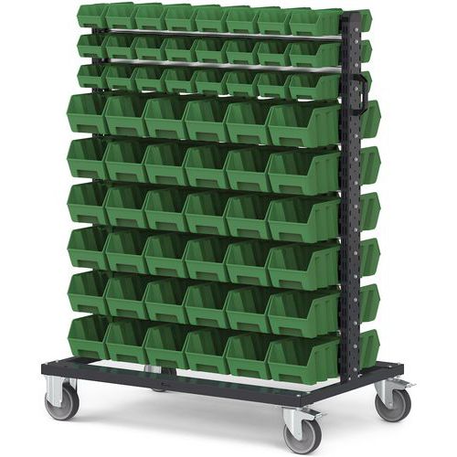 Carrello Picking box Air - 1067x668x1357 - Verde - 120 contenitori,