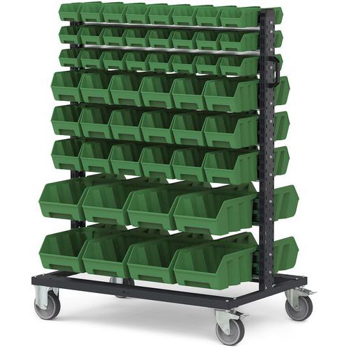 Carrello Picking box Air - 1067x668x1357 - Verde - 100 contenitori,