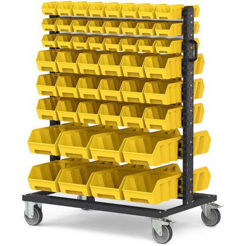 Carrello Picking box Air - 1067x668x1357 - Giallo - 100 contenitori,