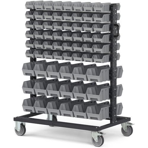 Carrello Picking box Air - 1067x668x1357 - Grigio - 132 contenitori,