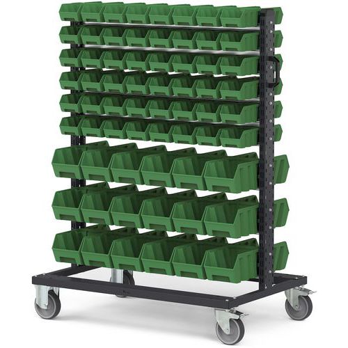 Carrello Picking box Air - 1067x668x1357 - Verde - 132 contenitori,