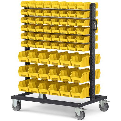 Carrello Picking box Air - 1067x668x1357 - Giallo - 132 contenitori,