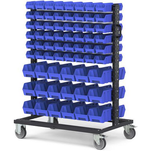 Carrello Picking box Air - 1067x668x1357 - Blu - 132 contenitori,
