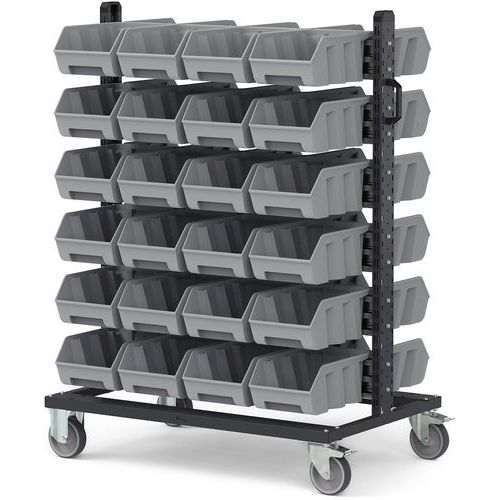 Carrello Picking box Air - 1067x668x1357 - Grigio - 48 contenitori,