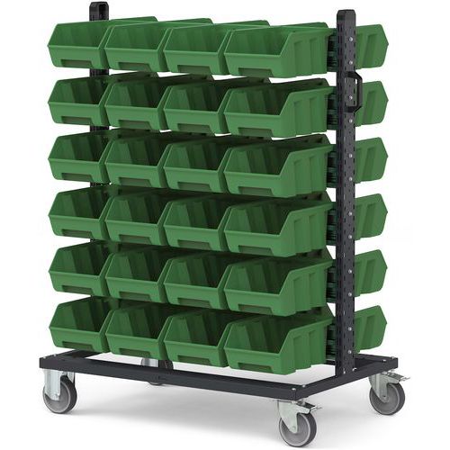Carrello Picking box Air - 1067x668x1357 - Verde - 48 contenitori,