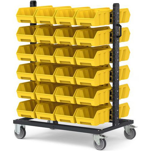 Carrello Picking box Air - 1067x668x1357 - Giallo - 48 contenitori,