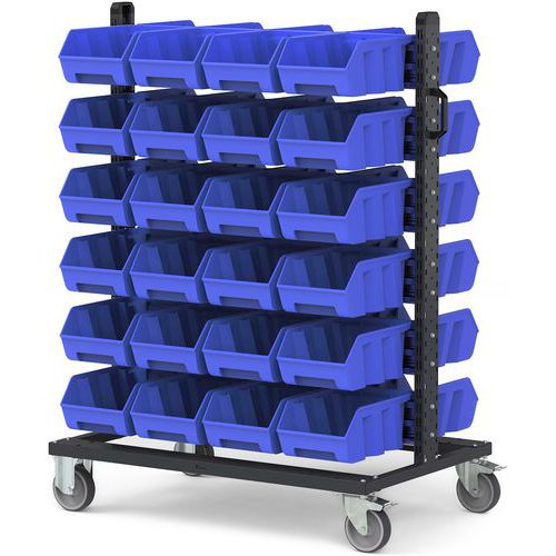Carrello Picking box Air - 1067x668x1357 - Blu - 48 contenitori,