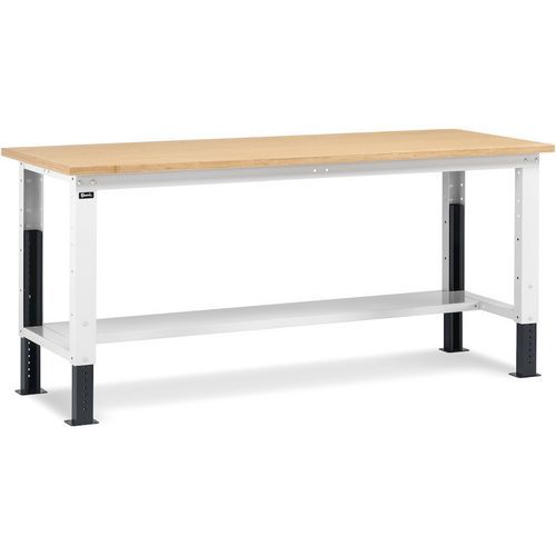 Banco da lavoro Work Up - 2000x750x732/1057 mm - Antracite,