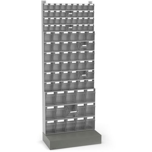 Scaffale Visual Box con piedini - 87 cassetti,