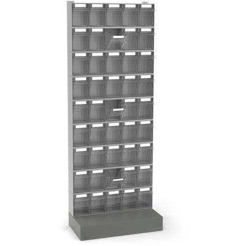 Scaffale Visual Box con piedini - 45 cassetti,