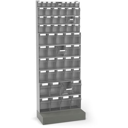 Scaffale Visual Box con piedini - 55 cassetti,