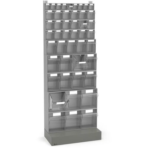 Scaffale Visual Box con piedini - 46 cassetti,