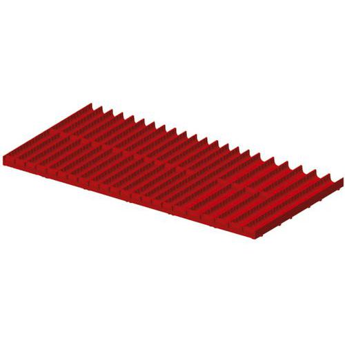 Set di divisori dei materiali - 50/300 mm - Rosso,