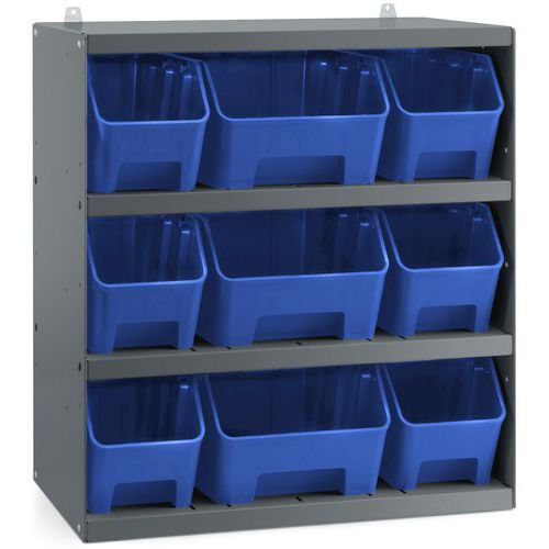Rack 9 contenitori RK Box Air - 496x304x546 mm - Blu,