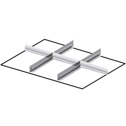 Divisorio per cassetti - altezza 150/175 mm - 6 divisori,