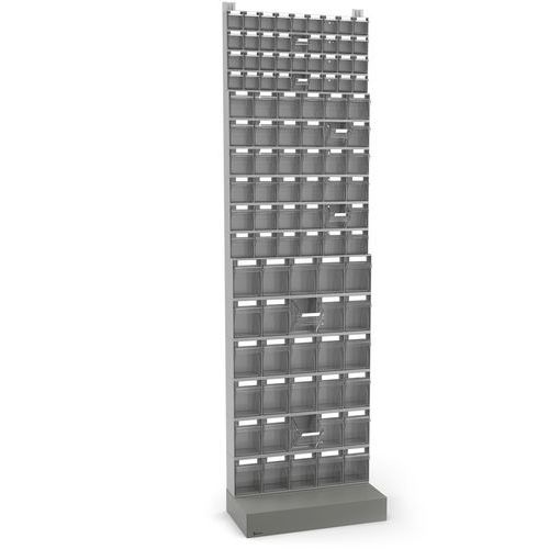 Sistema di stoccaggio Visual Box - 604x322x2100 - 102 contenitori,