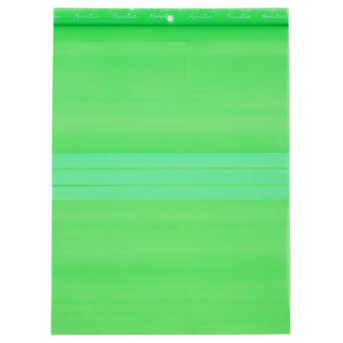 Sacchetti con zip mat ricicl-Verde 100 µm-280x220 mm-Manutan,
