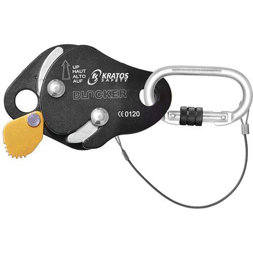 Anticaduta compatto scorrevole su corda intrecciata,