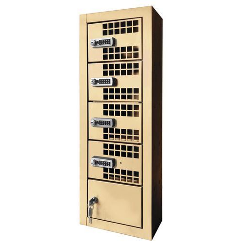 Armadio di ricarica per 4 telefoni - Beige,