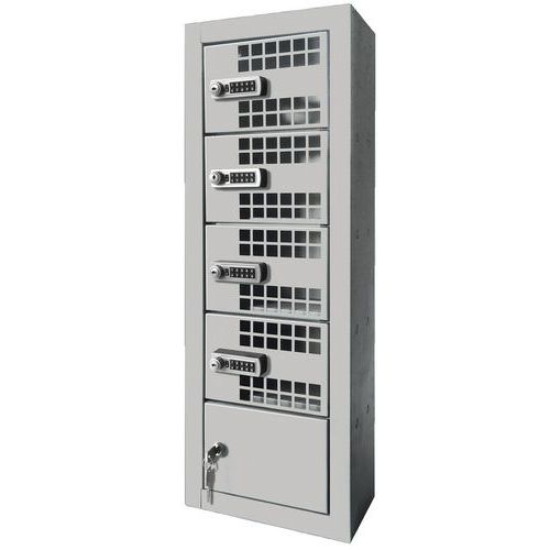 Armadio di ricarica per 4 telefoni - Grigio,