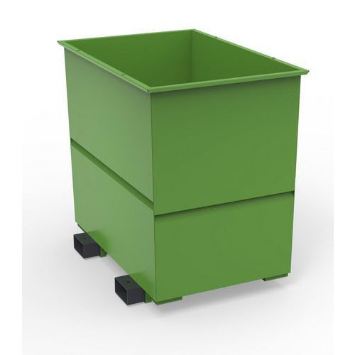 Benna per forche rotanti 1200X800X1000+90 verde RAL6018,