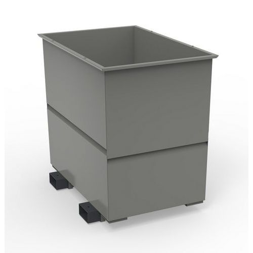 Benna per forche rotanti 1200X800X1000+90 grigio RAL7000,