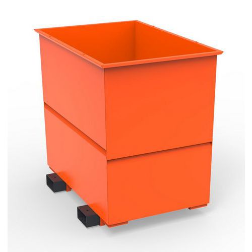Benna per forche rotanti 1200X800X1000+90 arancio RAL2004,