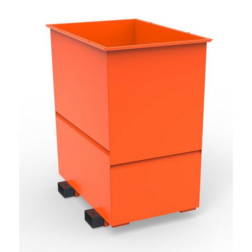 Benna per forche rotanti 1200X800X1250+90 arancio RAL2004,