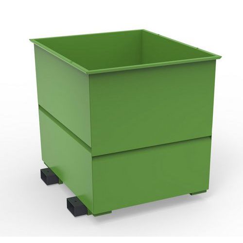 Benna per forche rotanti 1200X1000X1000+90 verde RAL6018,