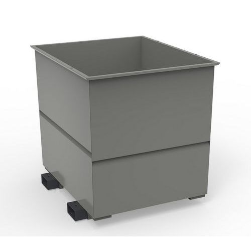 Benna per forche rotanti 1200X1000X1000+90 grigio RAL7000,