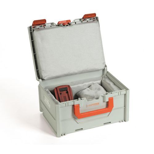 Cassetta con sistema antincendio - per batterie al litio,