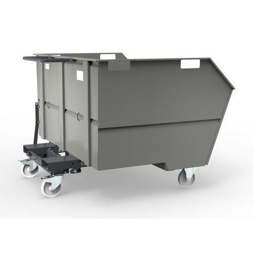 Benna Porta Rottami 1600 L - Montata GRIGIO RAL 7000,