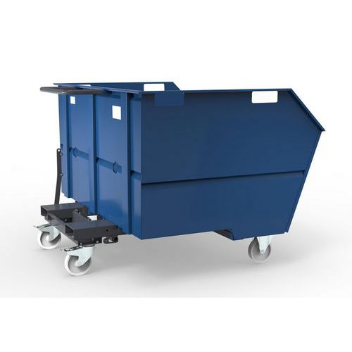 Benna Porta Rottami 1600 L - Montata BLU RAL 5010,