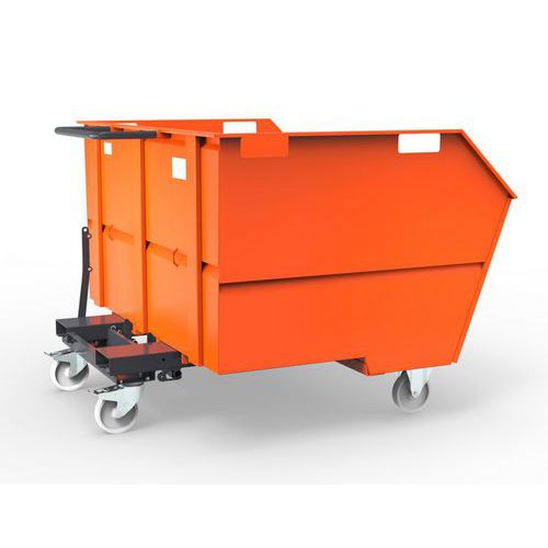 Benna Porta Rottami 1600 L - Montata ARANCIO RAL 2004,