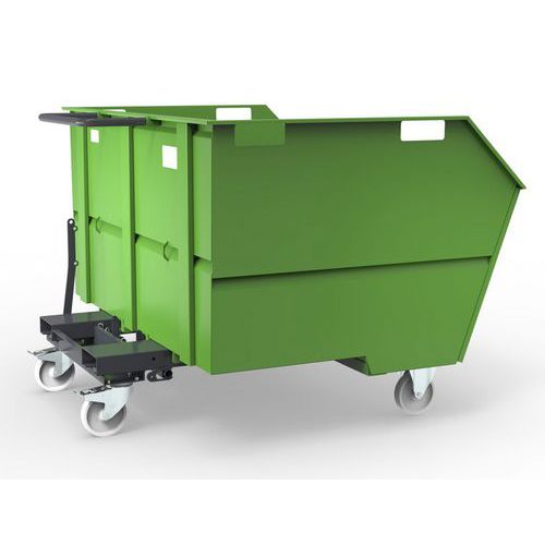 Benna Porta Rottami 1600 L - Montata VERDE RAL 6018,