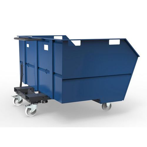 Benna Porta Rottami 2000 L - Montata BLU RAL 5010,