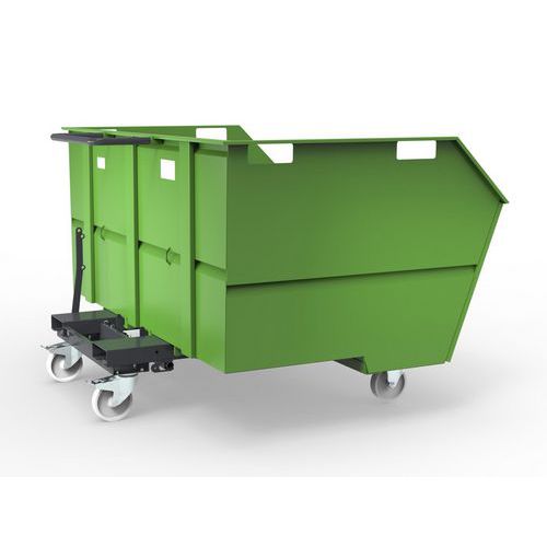 Benna Porta Rottami 2000 L - Montata VERDE RAL 6018,