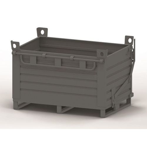 Contenitore fondo apribile 1200X1000X650 grigio RAL7000,