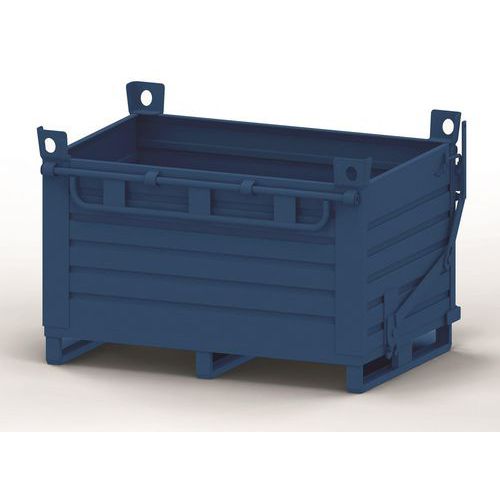 Contenitore fondo apribile 1200X1000X650 blu RAL5010,