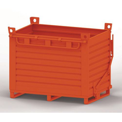 Contenitore fondo apribile 1500x1000x1000 arancio RAL2004,