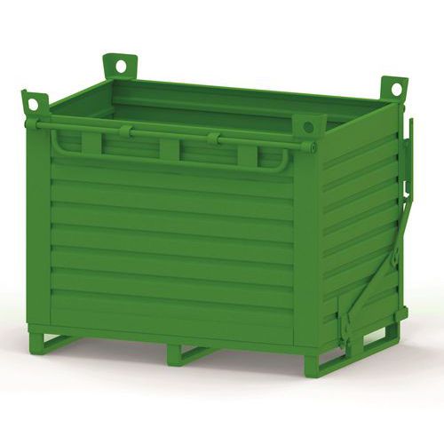 Contenitore fondo apribile 1500x1000x1000 verde RAL6018,