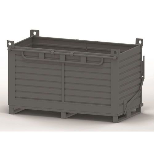 Contenitore fondo apribile 2000X1000X1000 grigio RAL7000,