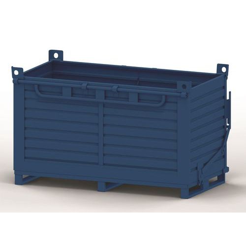 Contenitore fondo apribile 2000X1000X1000 blu RAL5010,