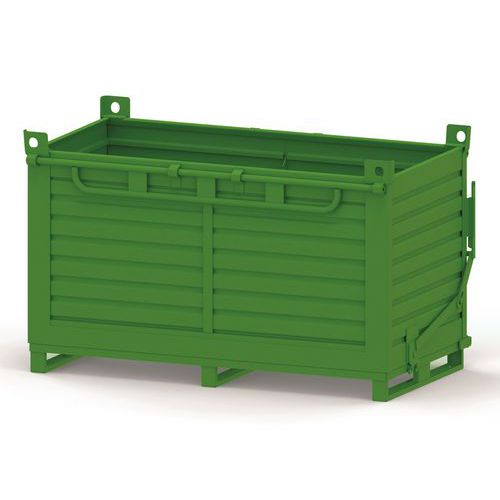 Contenitore fondo apribile 2000X1000X1000 verde RAL6018,