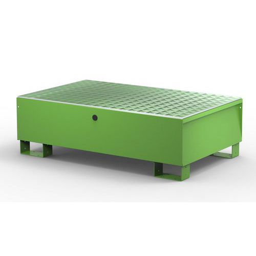 Vasca modulare con griglia per 2 fusti - 200 L RAL6018,