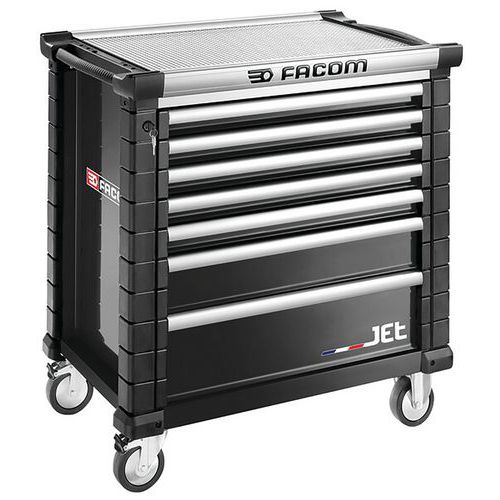 Carrello JETM4 - 7 cassetti nero,