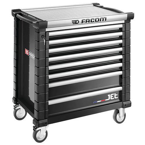 Carrello JETM4 - 8 cassetti nero,