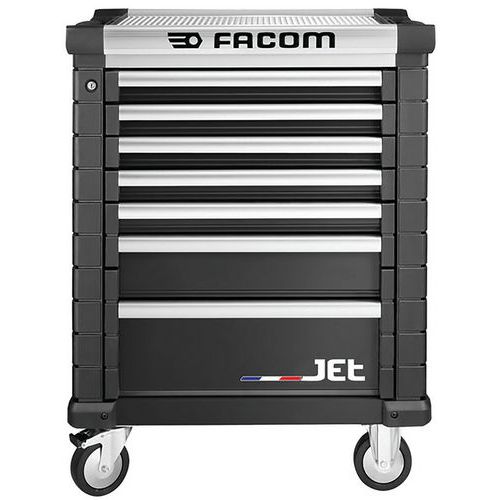 Carrello portattrezzi JetM3 - 7 cassetti nero,