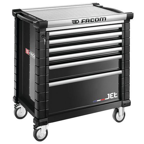 Carrello JETM4 - 6 cassetti nero,
